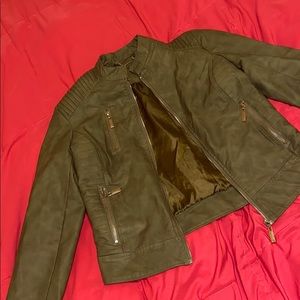 Army green bomber jacket